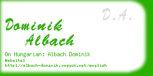 dominik albach business card